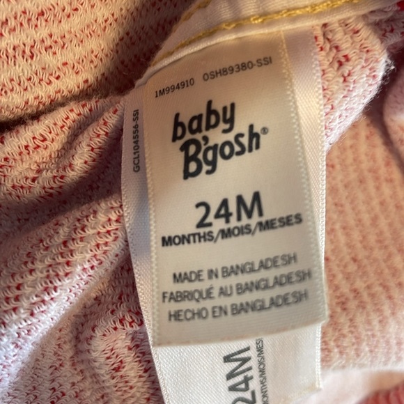 Baby B’gosh Red and White Striped Dress - Picture 3 of 4